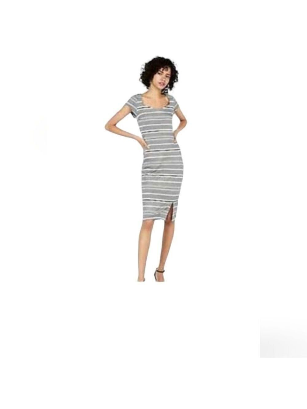 Express NWT Striped Square Neck Midi Sheath Dress Medium